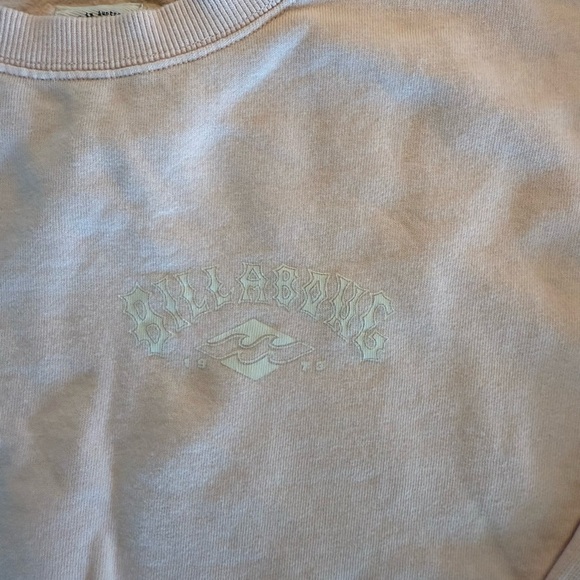Billabong Light Pink and White Logo Crewneck Sweatshirt Size S - Picture 3 of 12